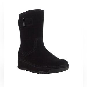 FitFlop Comfort Superboot Short Suede Ankle Boot Black Size 9